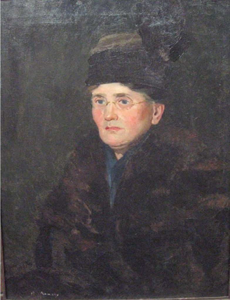 A. Ramsey - Portrait Of A Lady  With Fur Hat And Coat