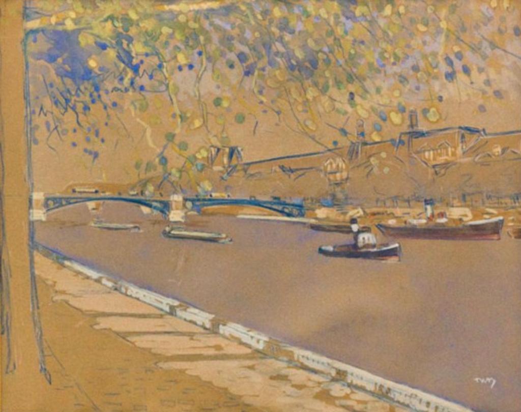 Thomas Wilberforce Mitchell (1879-1958) - Boats on the Seine, Paris