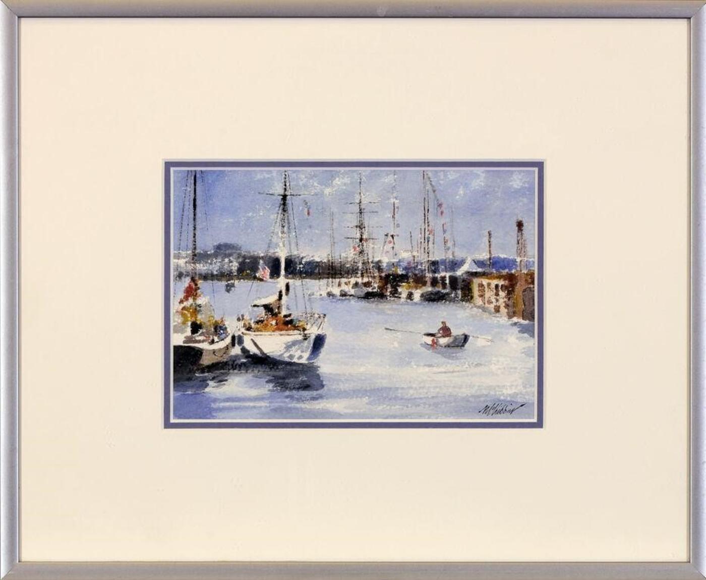 Bill McKibbin (1932) - Untitled, Harbour Scene