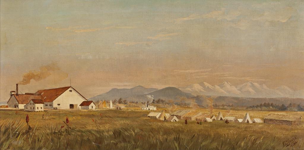 John I. Innes (1863-1941) - Encampment in the Foothills, Alberta