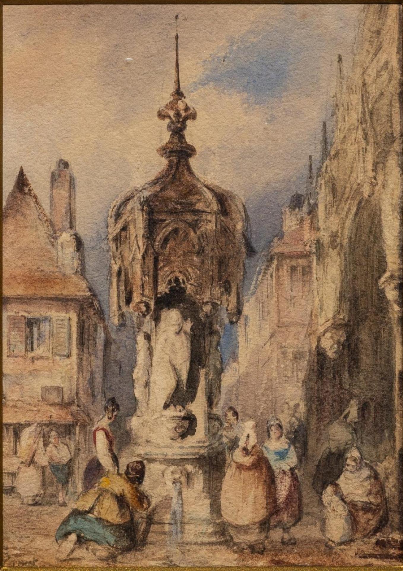 Samuel Prout (1783-1853) - Untitled-The Fountain
