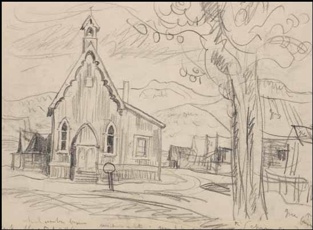 Alexander Young (A. Y.) Jackson (1882-1974) - Church at Barkerville / Barkerville Street Scene (verso)