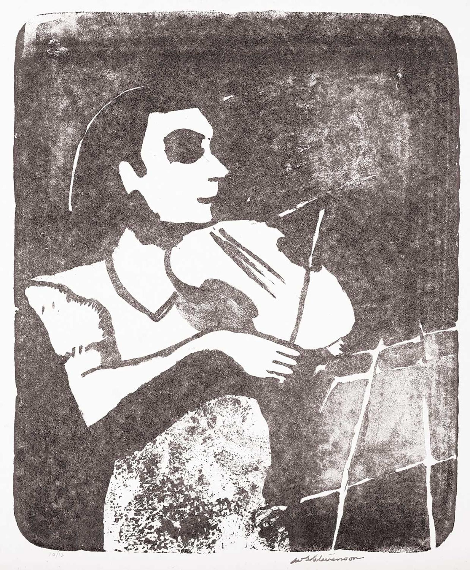 William Lewy Leroy Roy Stevenson (1905-1966) - Untitled - The Violinist  #10/12