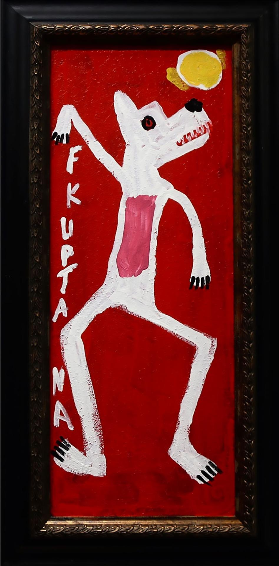 Floyd Kuptana (1964-2021) - Untitled (Dancing White Wolf)