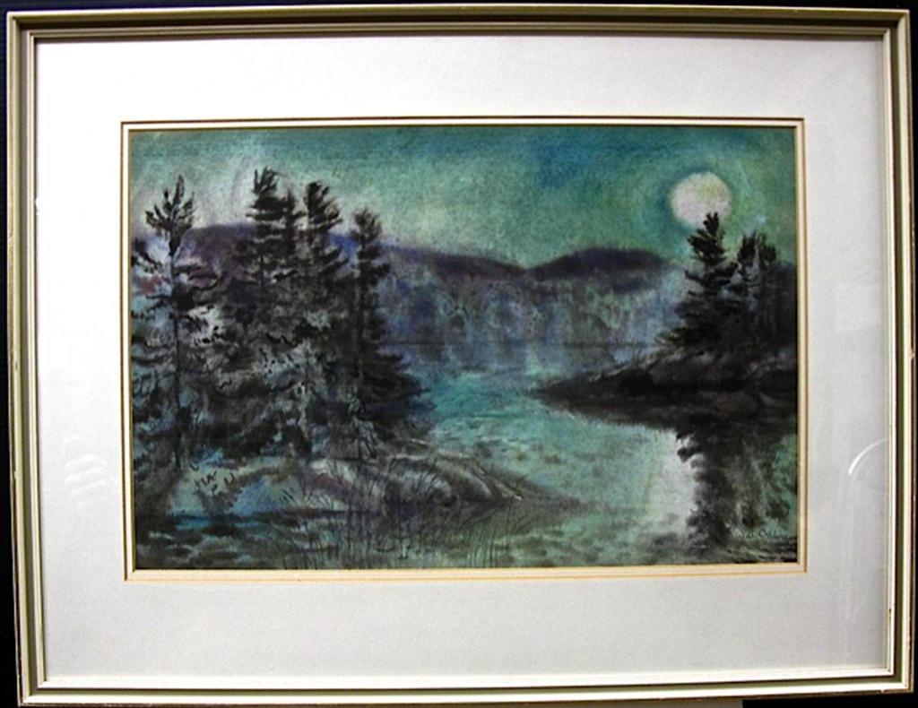 William (Will) Abernethy Ogilvie (1901-1989) - Moonlit Lake, Algonquin Park