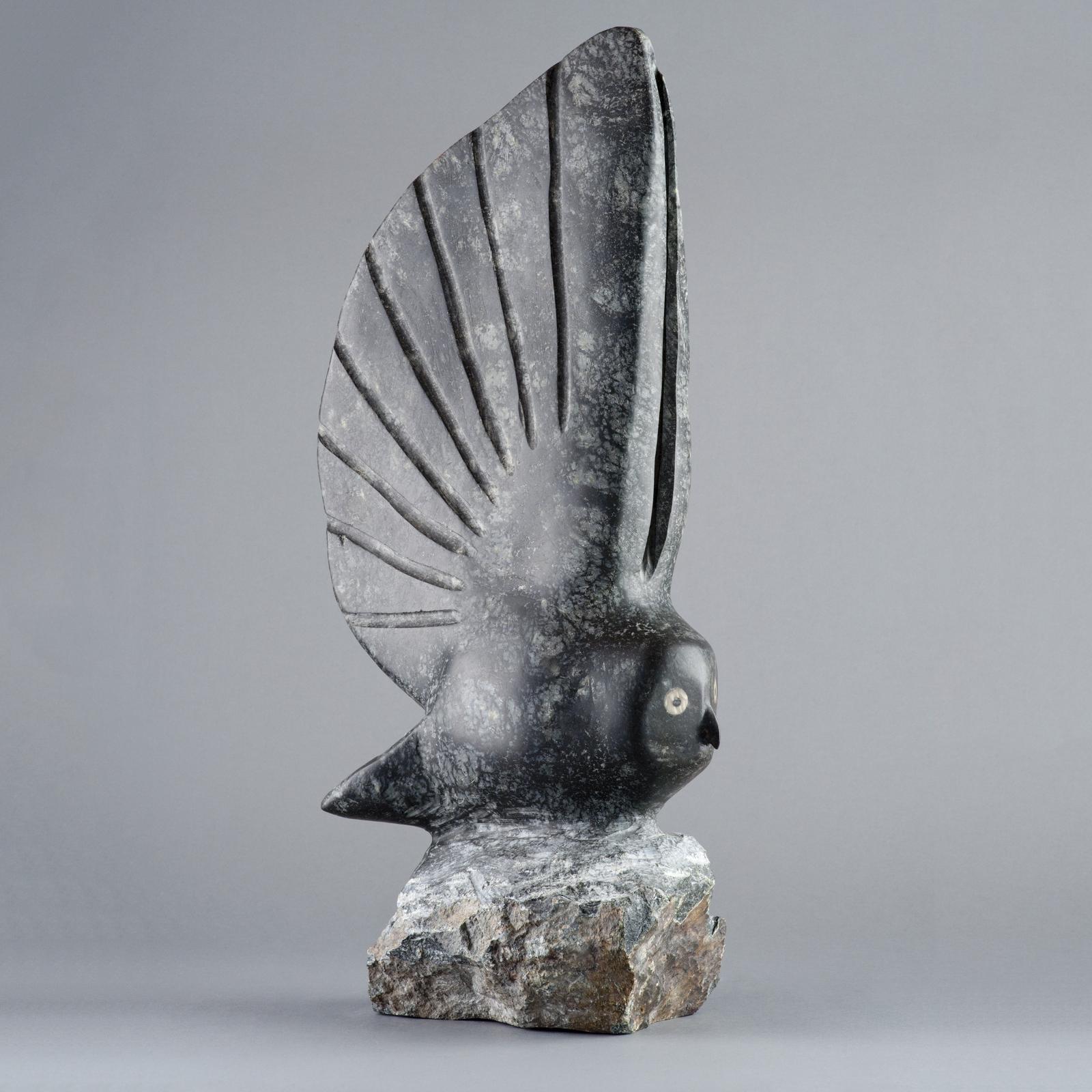 Padluq Qiatsuk (1935) - Owl With Raised Wings