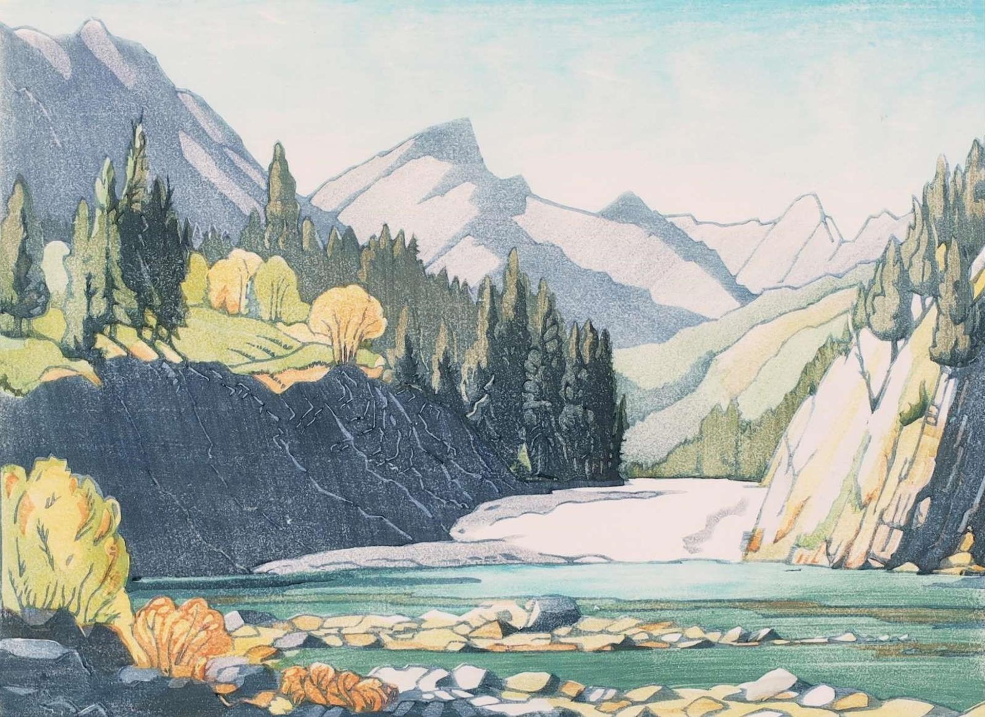 Margaret Dorothy Shelton (1915-1984) - BOW FALLS, BANFF; 1972 (1973)