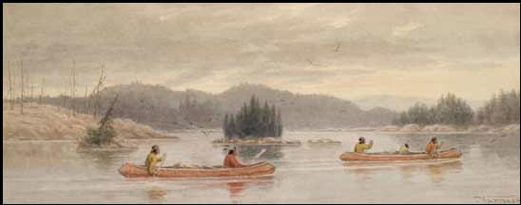 Frederick Arthur Verner (1836-1928) - Indians Traveling by Canoe