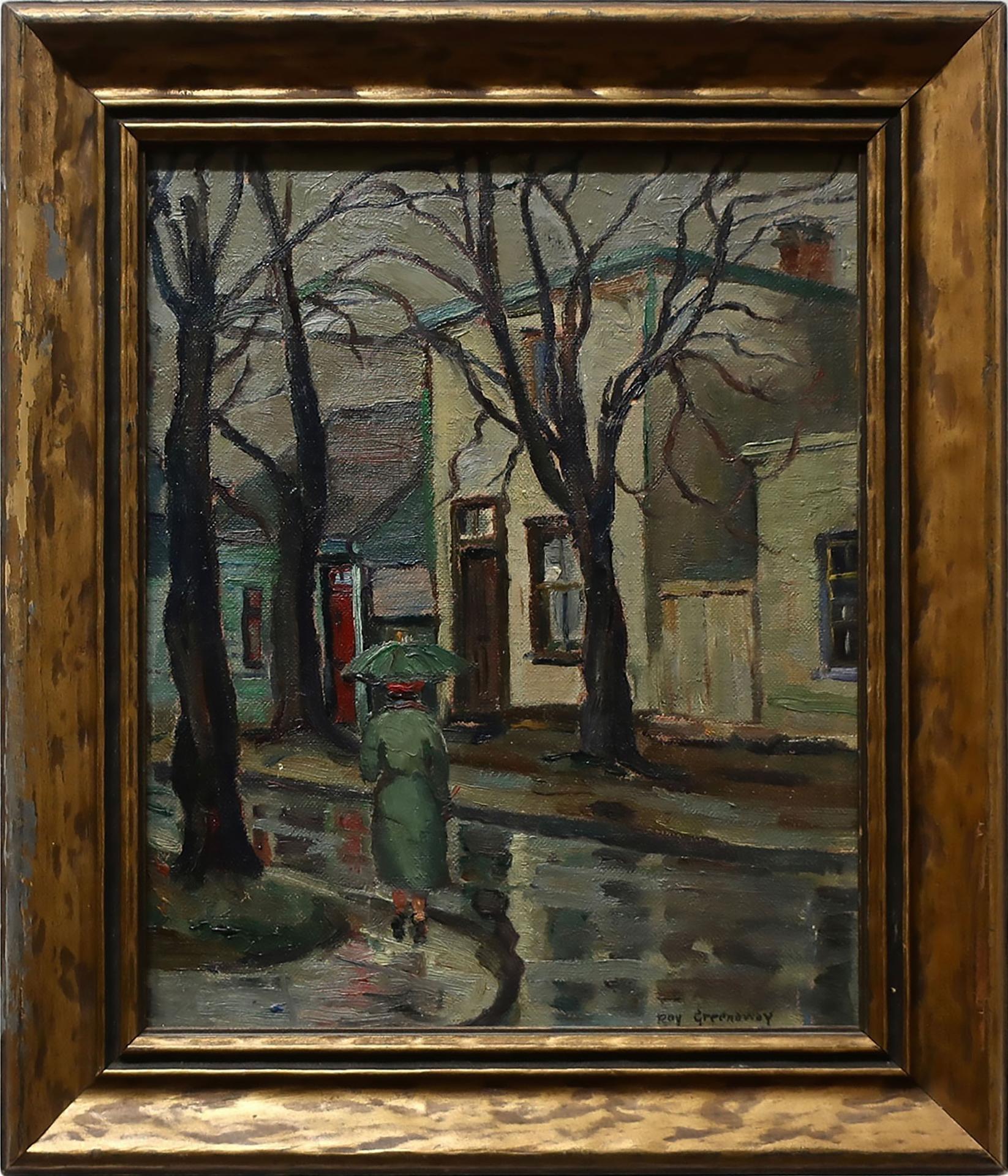 Clarence Roy Greenaway (1891-1972) - Rainy Day, Very Old Toronto