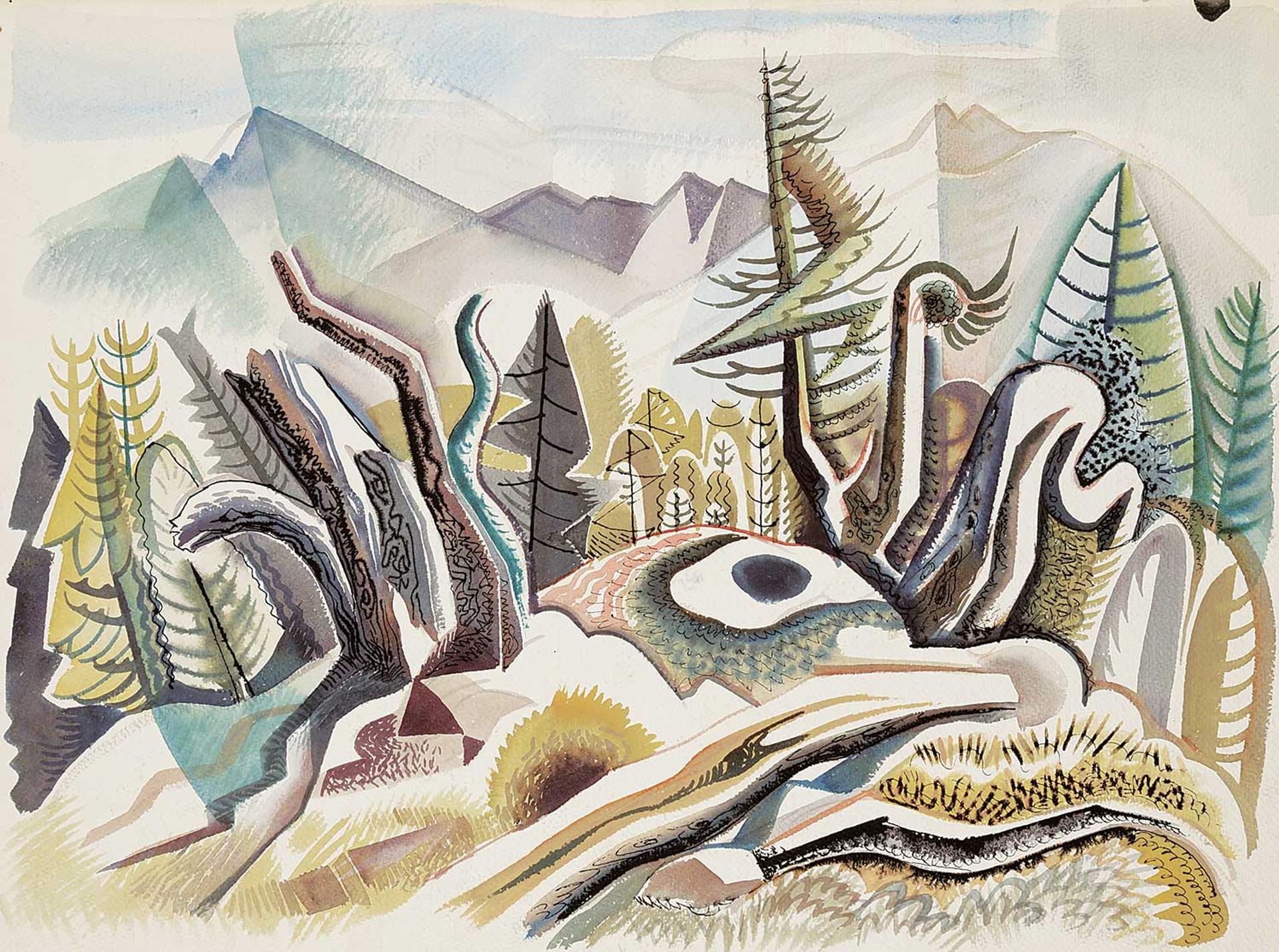 Henry George Glyde (1906-1998) - Untitled - Rocky Mountain Forms
