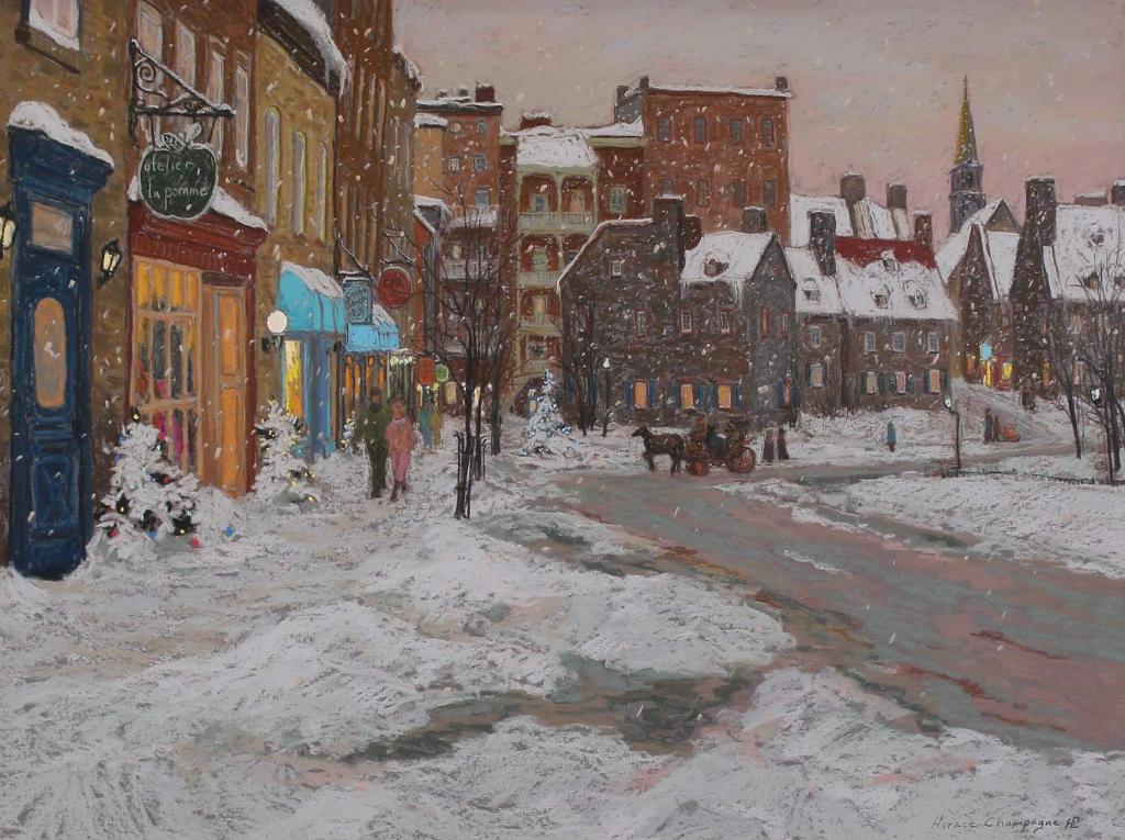 Horace Champagne (1937) - Happy Hearts In The Snow Flakes (Blvd. Champlain, Old Quebec); 1990