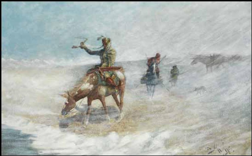 John I. Innes (1863-1941) - Braving the Blizzard