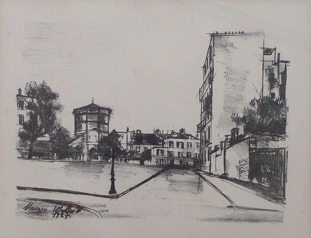 Maurice Utrillo (1883-1955) - Rue Orchamp- Paris