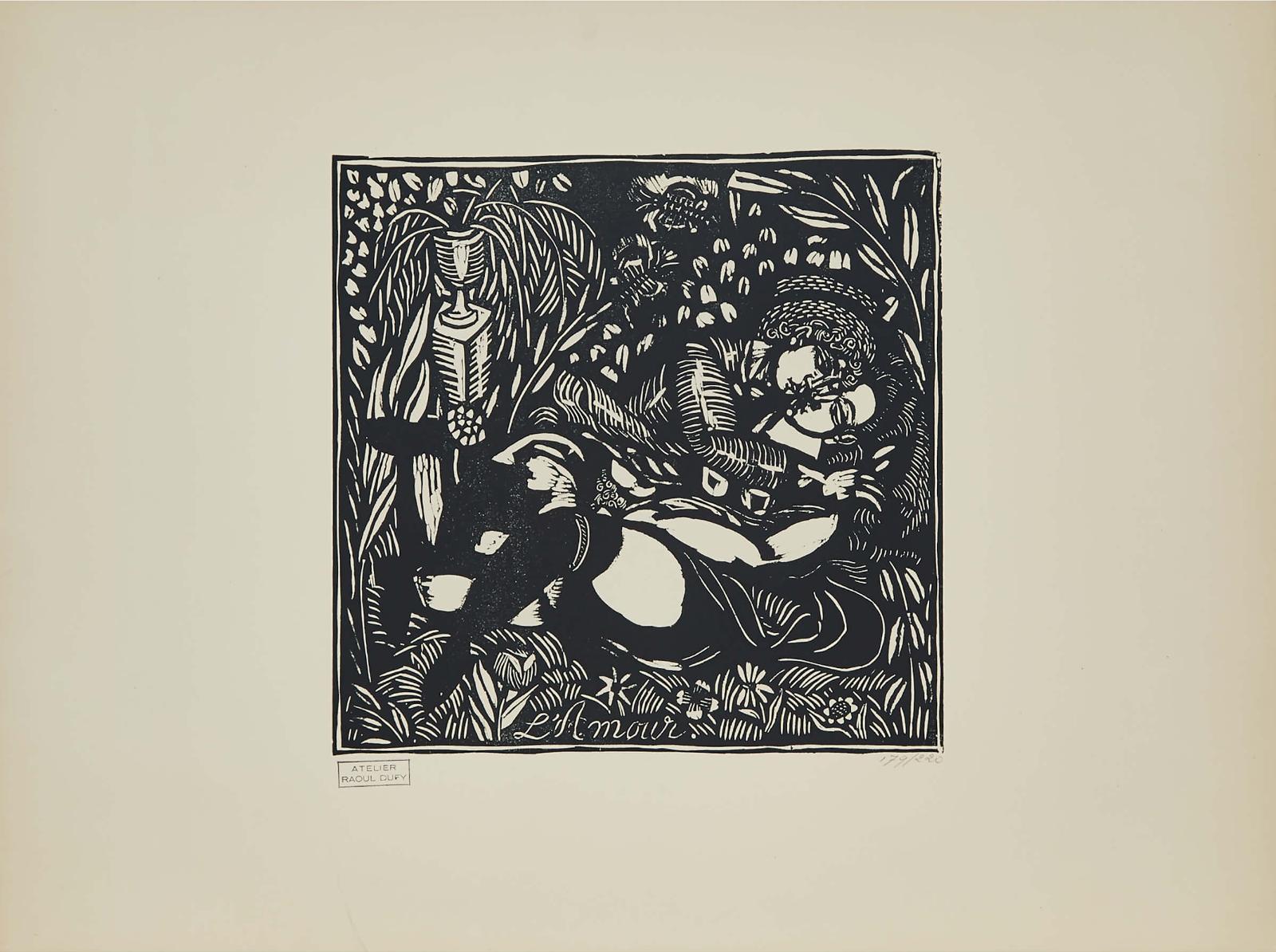 Raoul Dufy (1877-1953) - La Peche; L'amour (From L'amour), 1910-1911, 2nd Edition, Printed Later, 1953