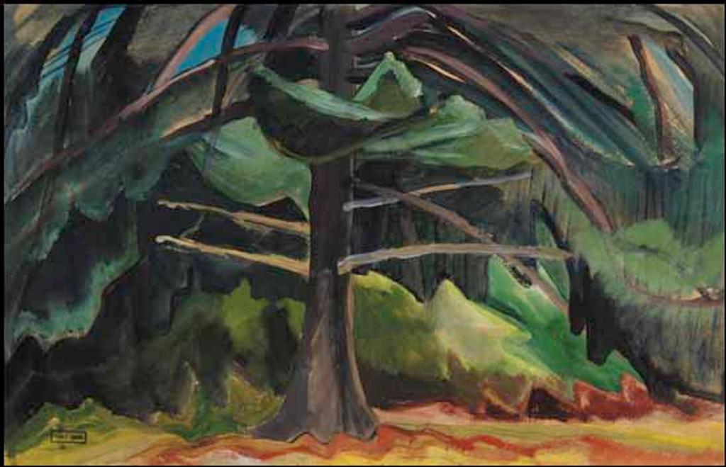Emily Carr (1871-1945) - Treescape / Two Trees (verso)