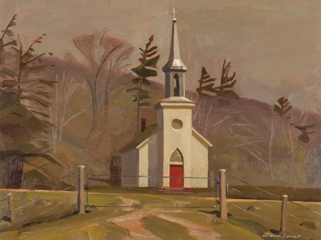 Charles Fraser Comfort (1900-1994) - Lutheran Church, Opeongo Trail, Ontario