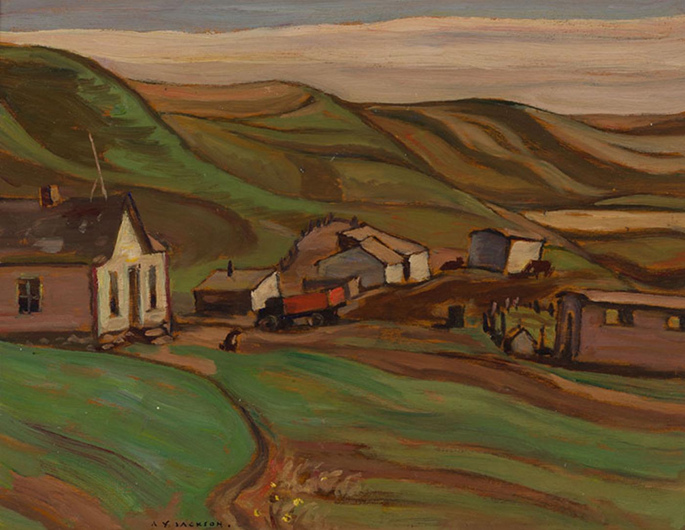 Alexander Young (A. Y.) Jackson (1882-1974) - Farm at Rosebud, Alberta