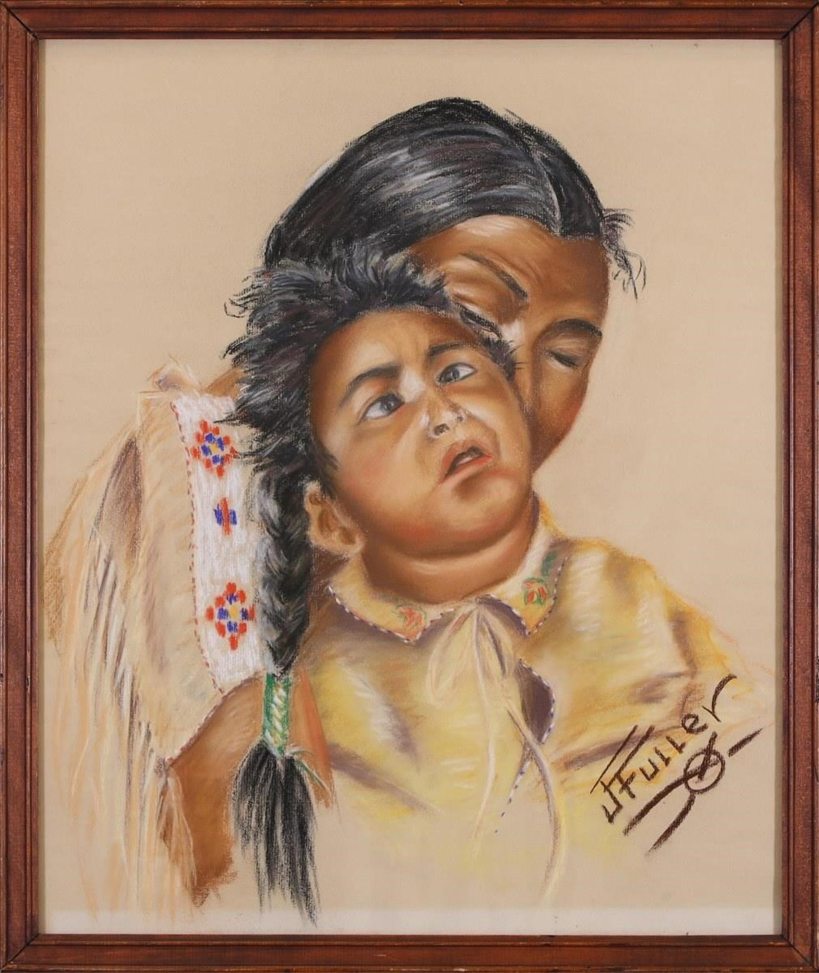 Jack Fuller (1900) - “Blackfoot Mother & a Cross Eyed Papoose”; 1959