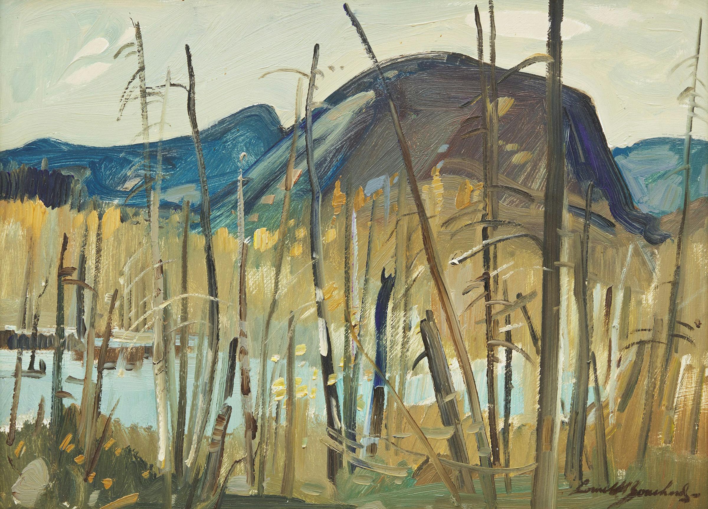 George Lorne Holland Bouchard (1913-1978) - Laurentides en Octobre - Comte Charlevoix; The St. Lawrence River (Below Quebec)