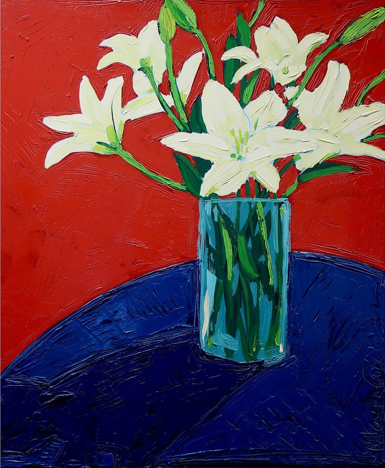 Mark Gleberzon - Lilies In A Glass Vase