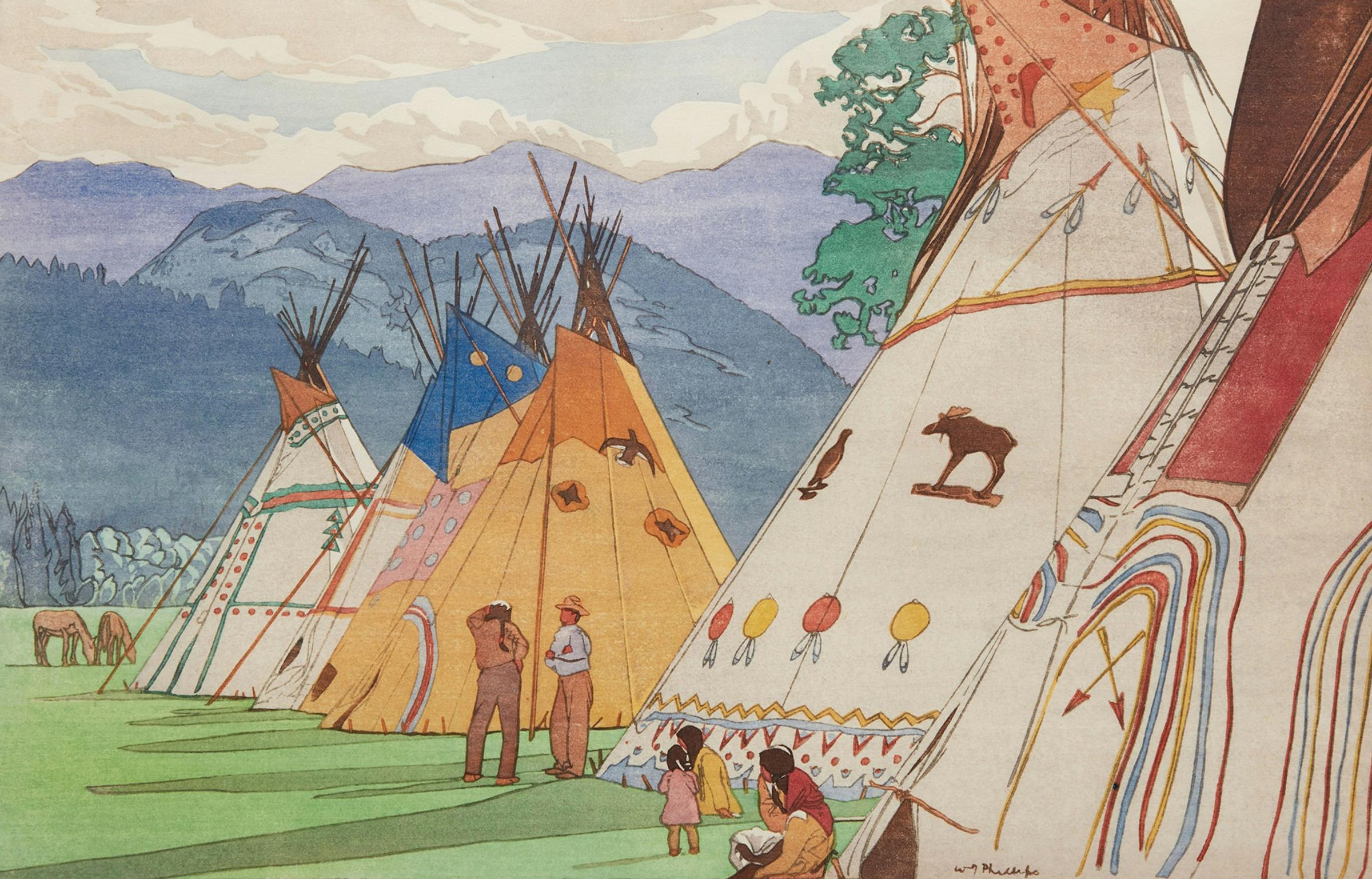 Walter Joseph (W.J.) Phillips (1884-1963) - Indian Days - Banff