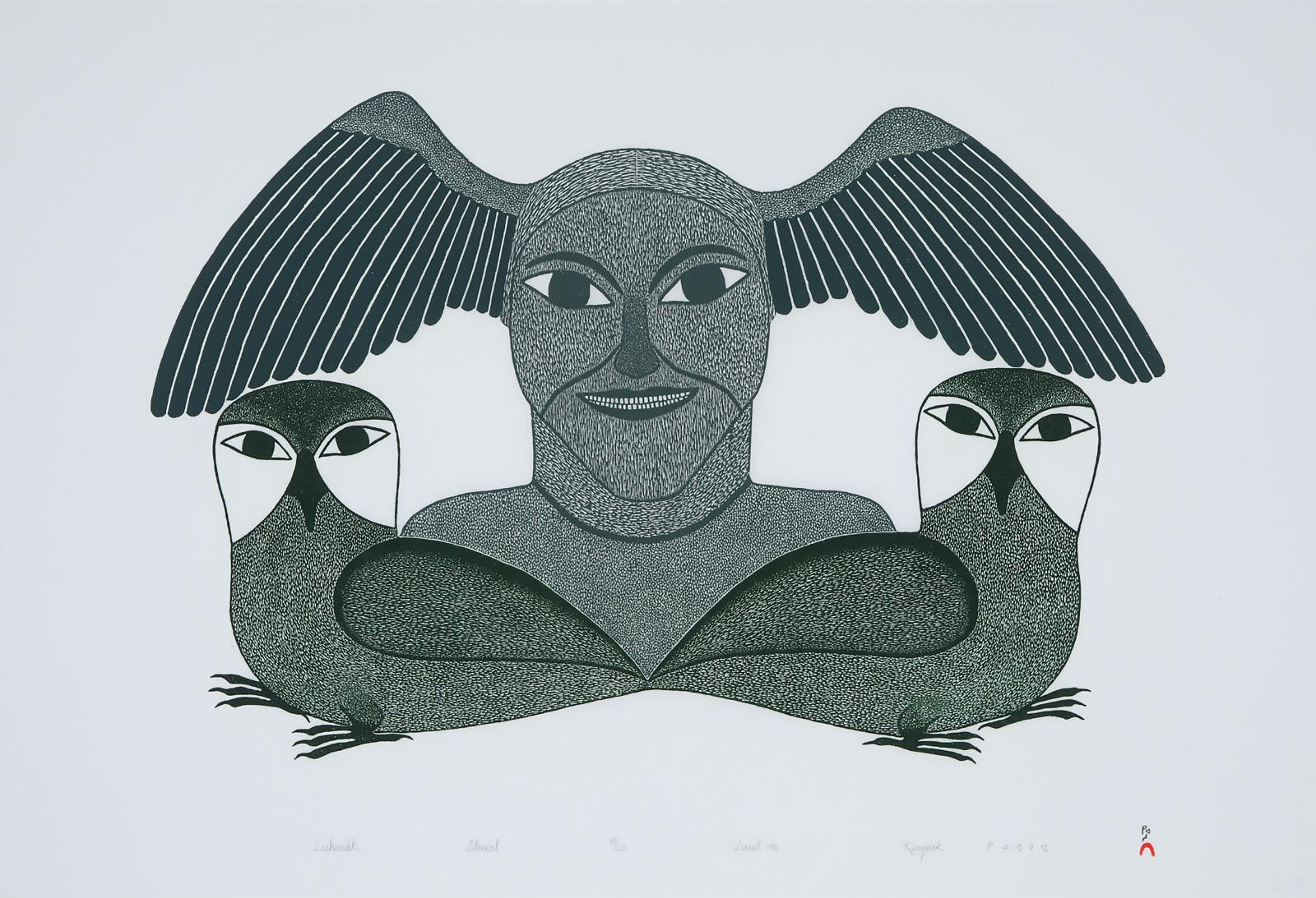 Kenojuak Ashevak (1927-2013) - Issharulik (Head With Wings)