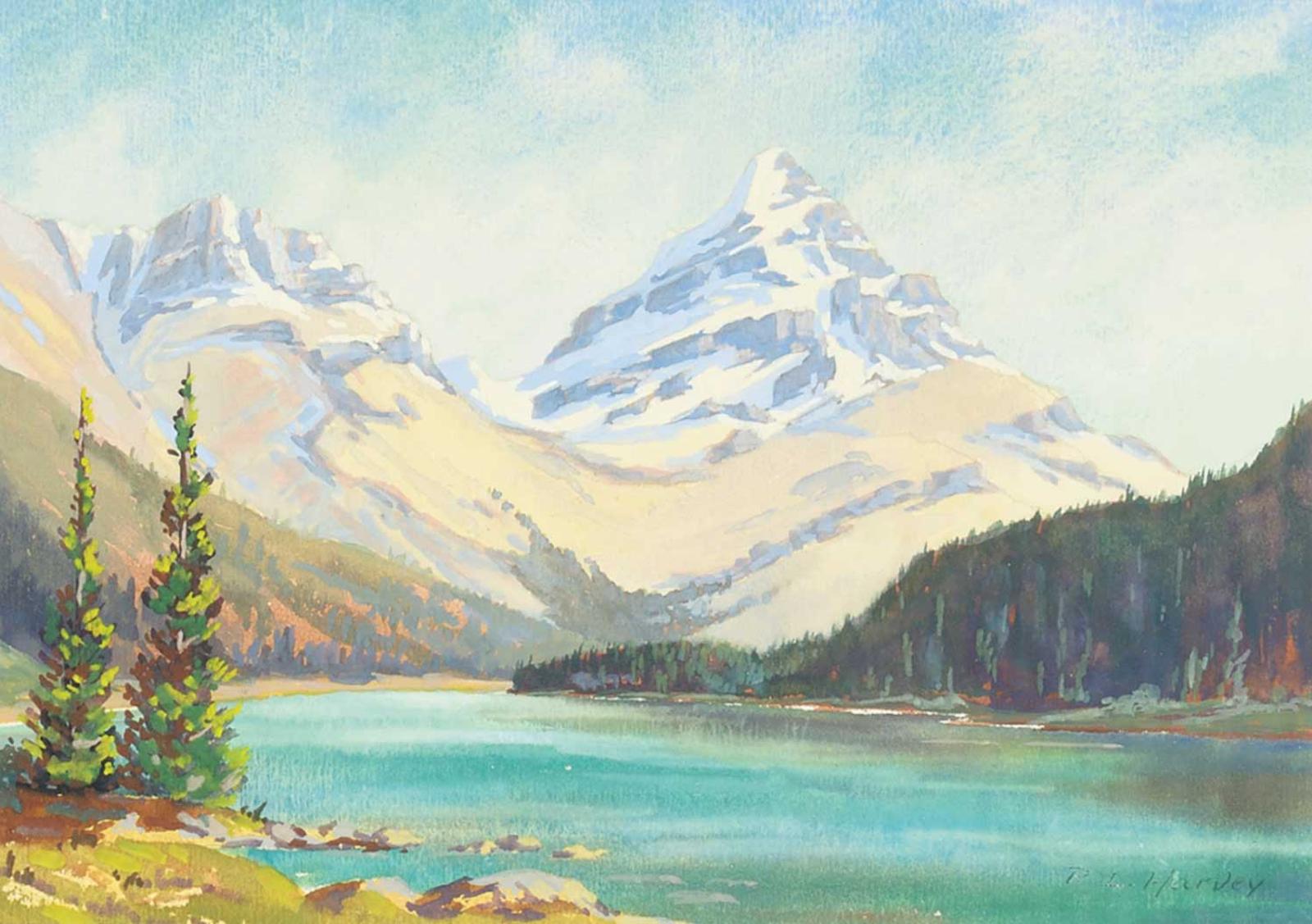 Reginald Llewellyn Harvey (1888-1963) - Weed Mountain, Jasper - Banff Highway