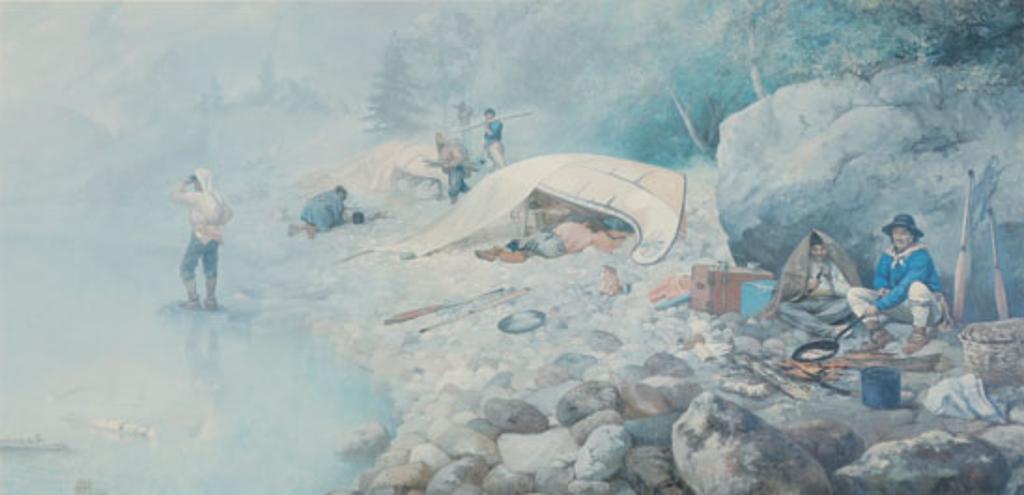 Frances Anne Beechey Hopkins (1838-1919) - Voyageurs at Dawn (03210/440)