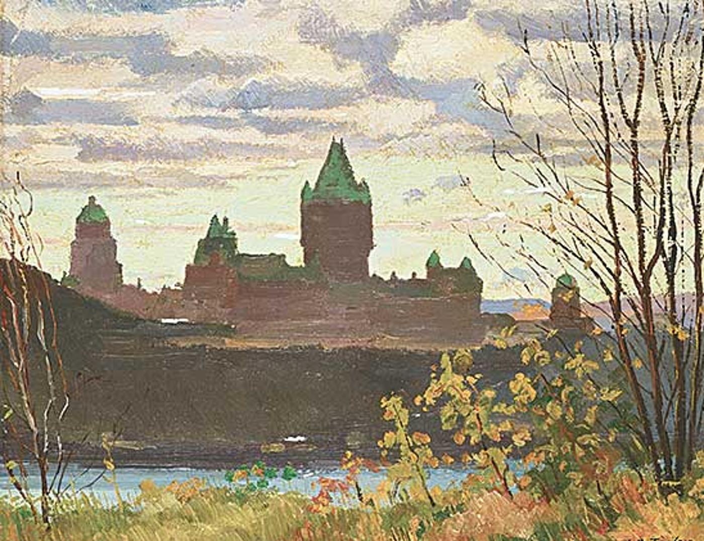 Frederick Bourchier Taylor (1906-1987) - The Chateau Frontenac etc. from Levis