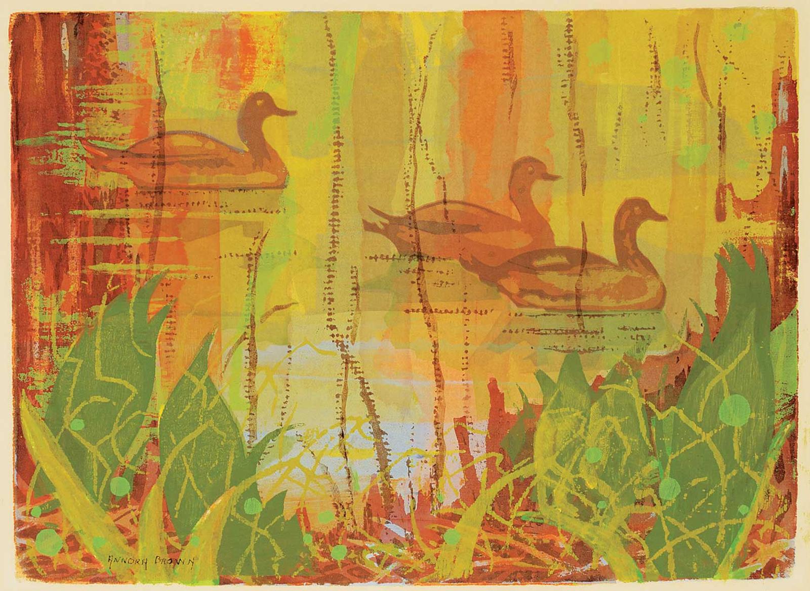 Annora Brown (1899-1987) - Untitled - Ducks