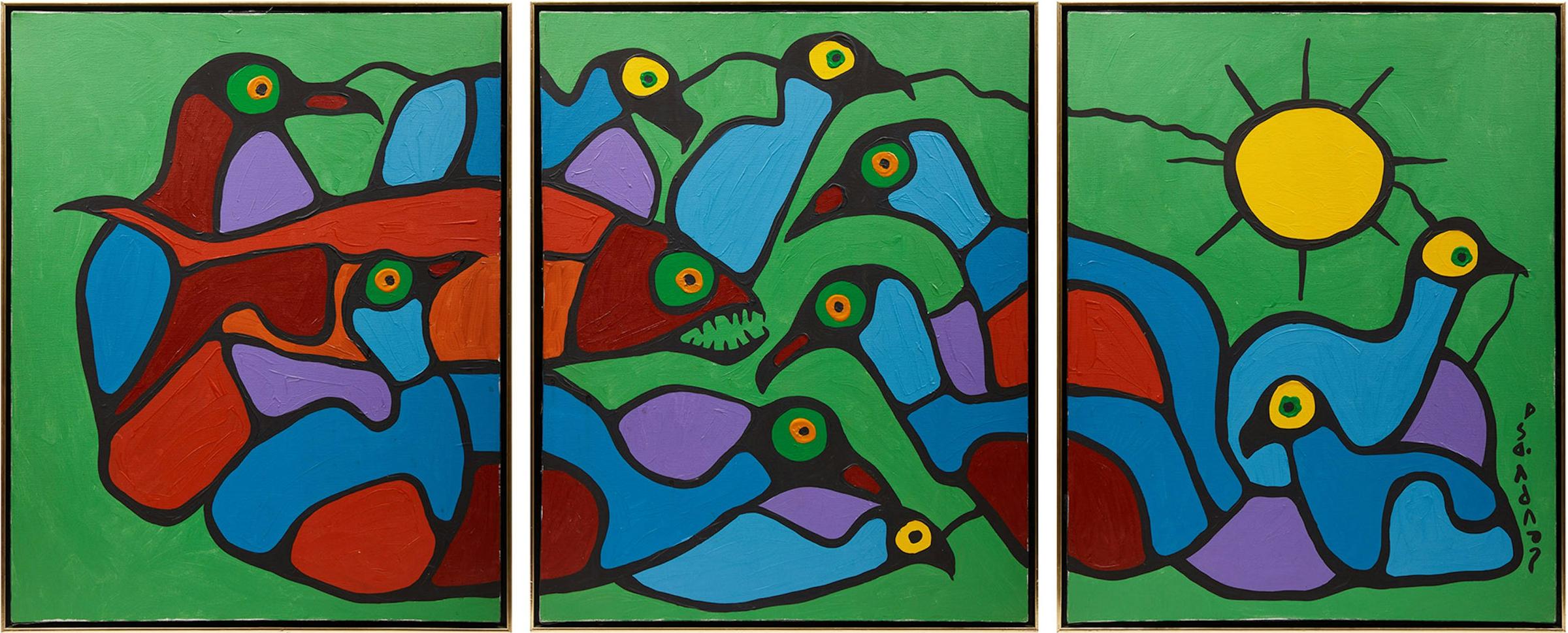 Norval H. Morrisseau (1931-2007) - Feast of the Loons