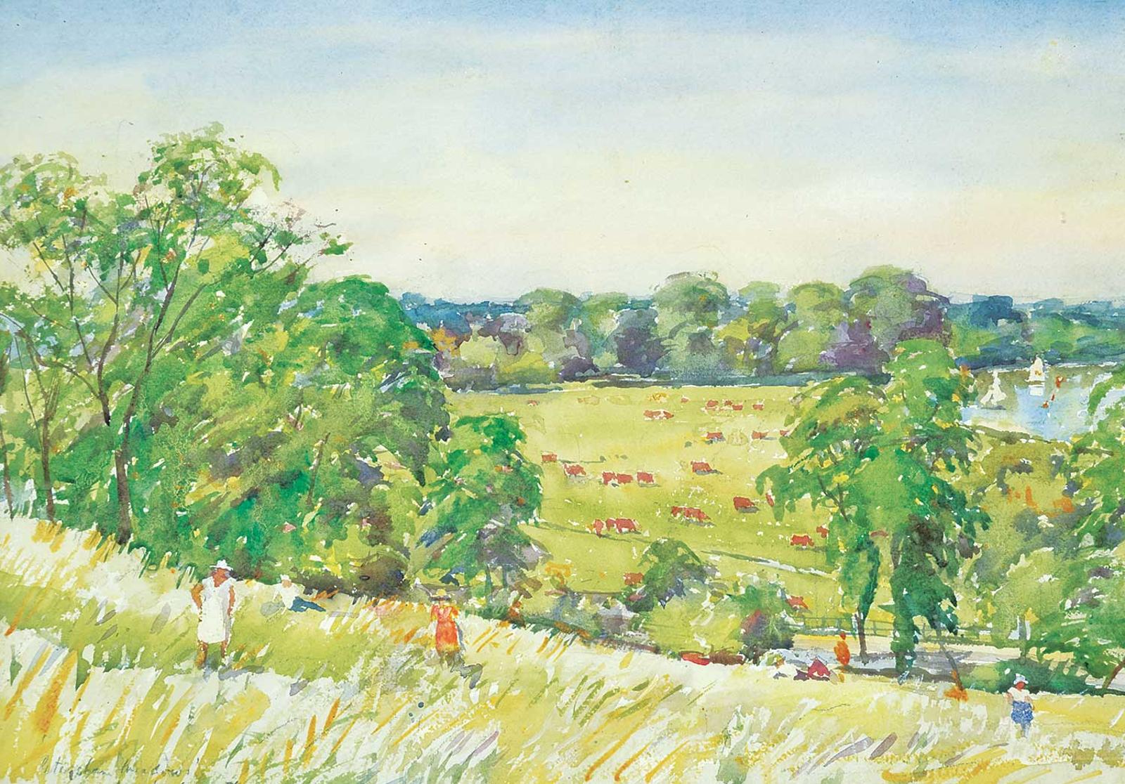 Llewellyn Petley-Jones (1908-1986) - Petersham Meadows