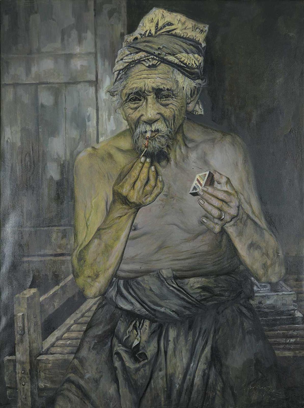 G.N. Marth - Untitled - Old Man Smoking