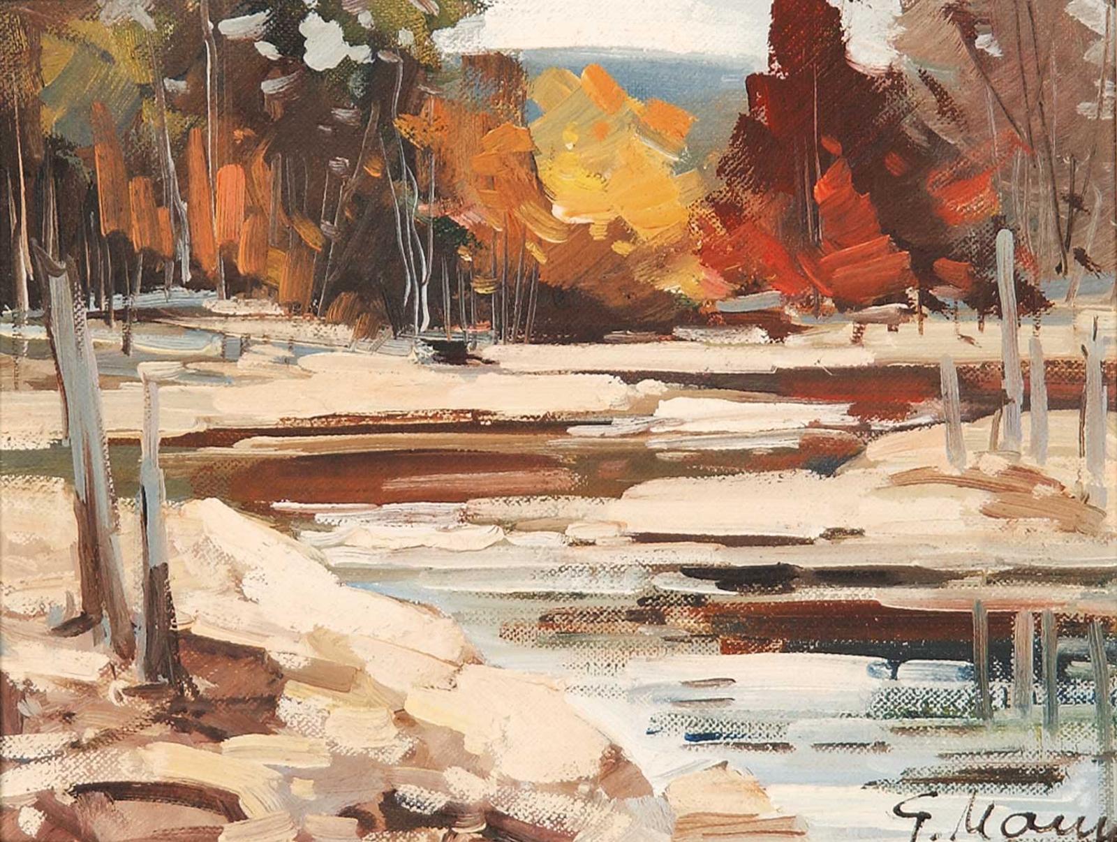 Geza (Gordon) Marich (1913-1985) - Untitled - River Bend and Trees