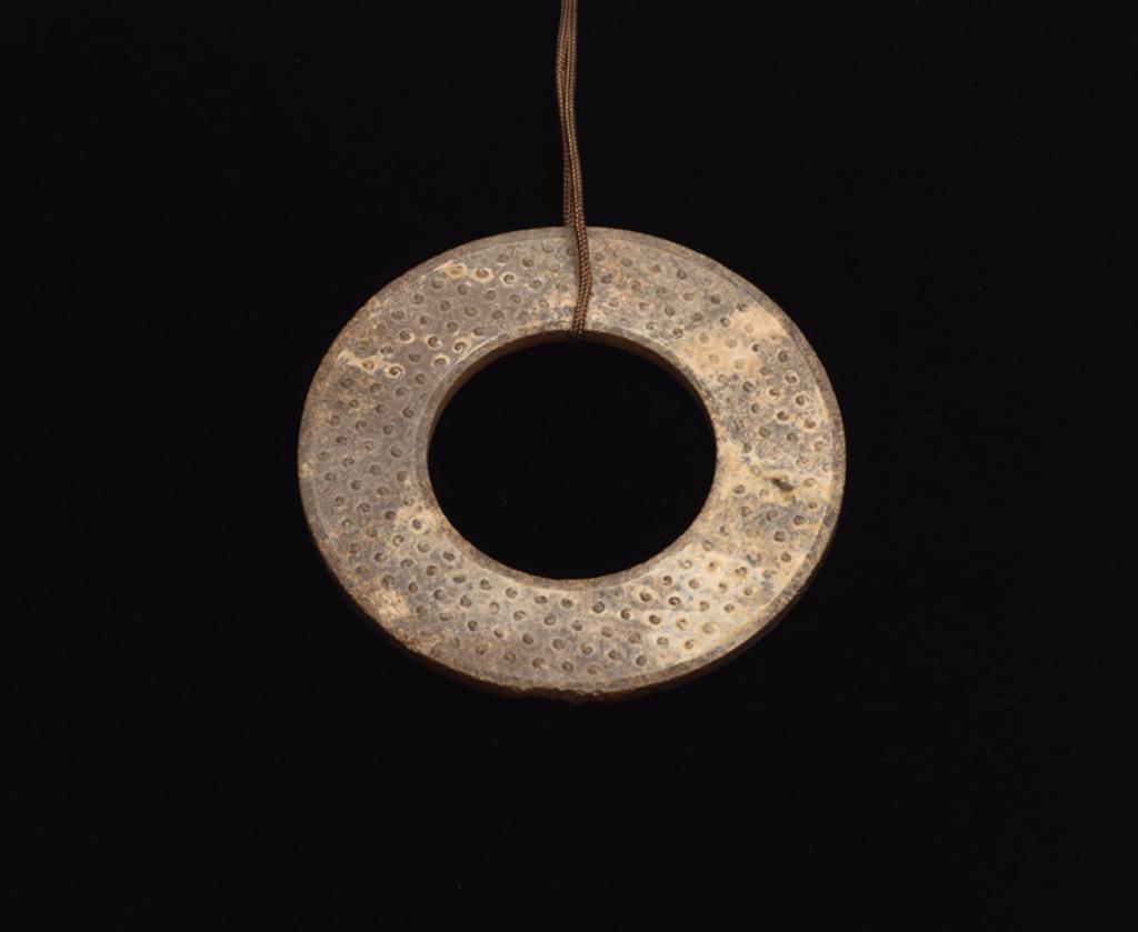Chinese Art - Chinese Mottled Jade Carved Disc, Huan, Zhou to Warring States Period