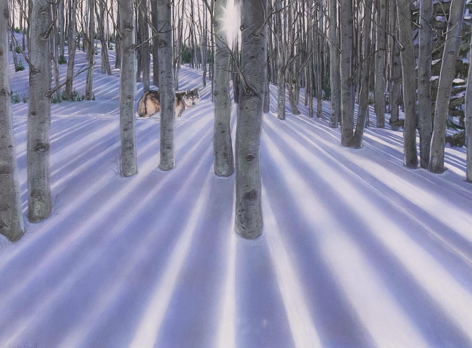 Wendy Powell (1958) - Winter Light - Winter Shadow - Wolf; 2005