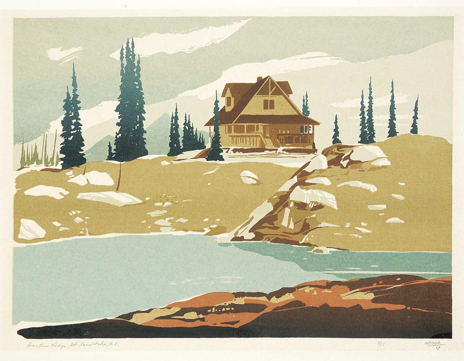 George Weber (1907-2002) - Heather Lodge, Mt. Revelstoke, B.C.  #1/25
