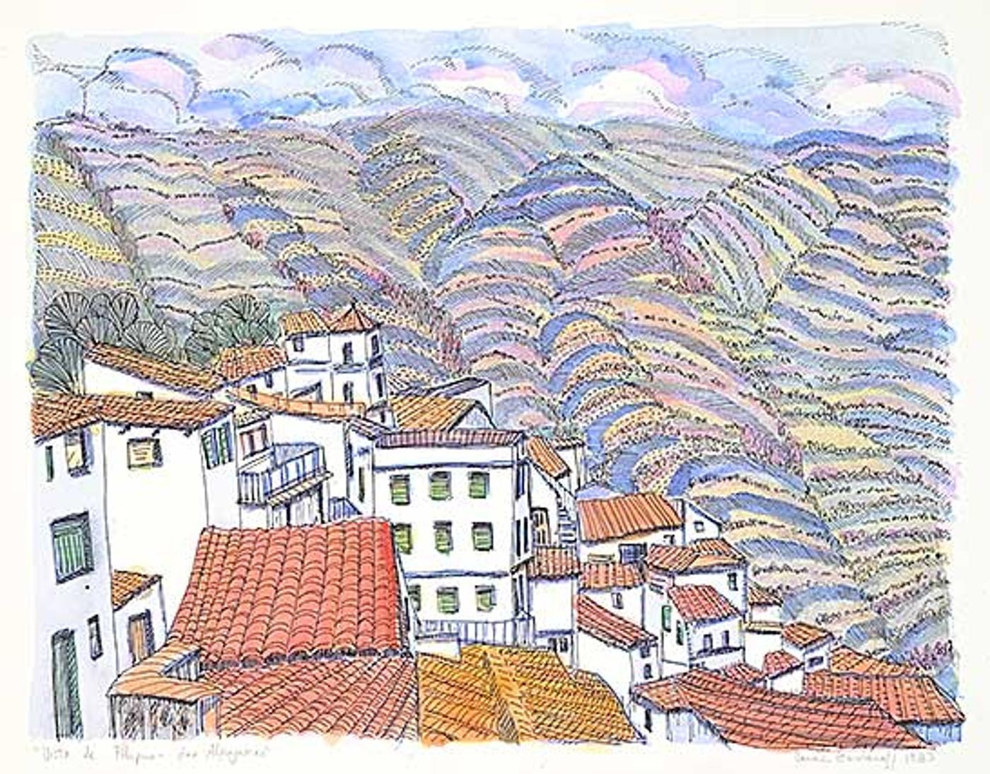 Carole Bondaroff (1952) - Vista de Polopus las Alpujarras