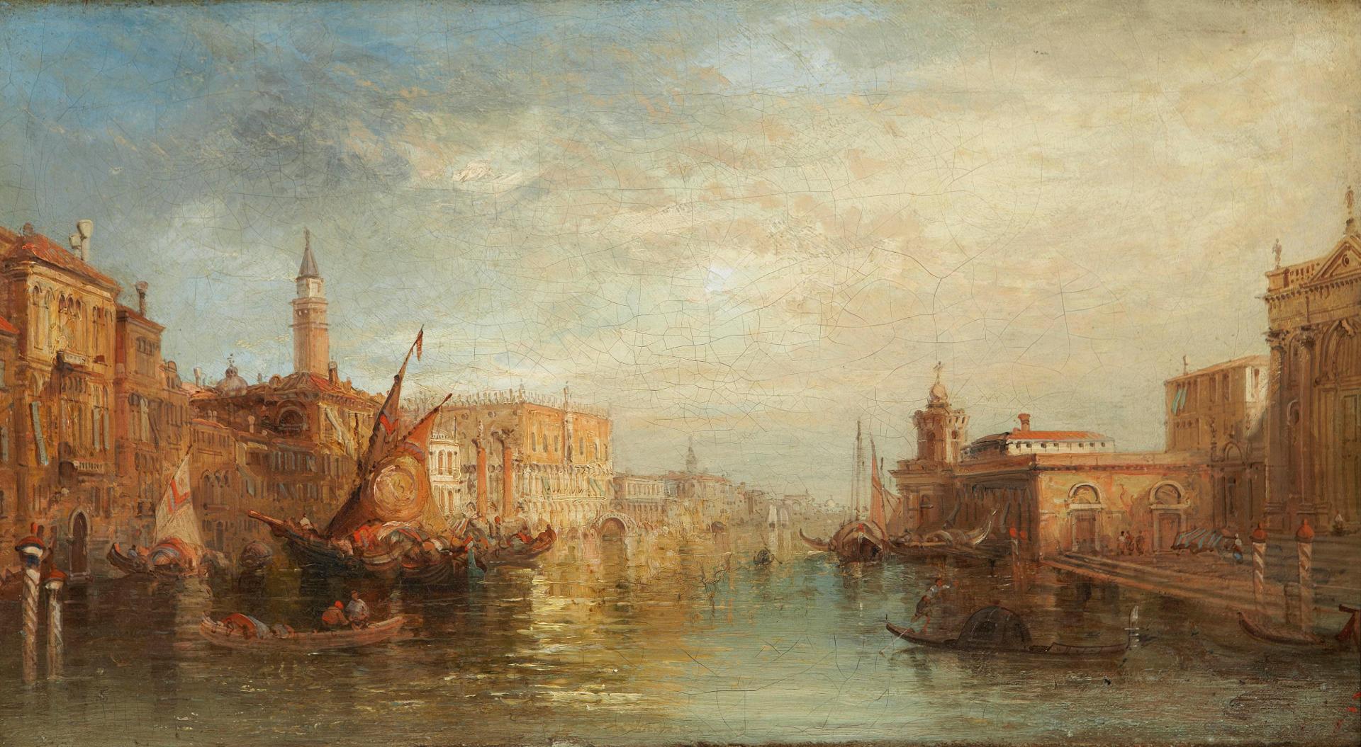Alfred Pollentine (1836-1890) - The Grand Canal with the Ducal Palace, Venice