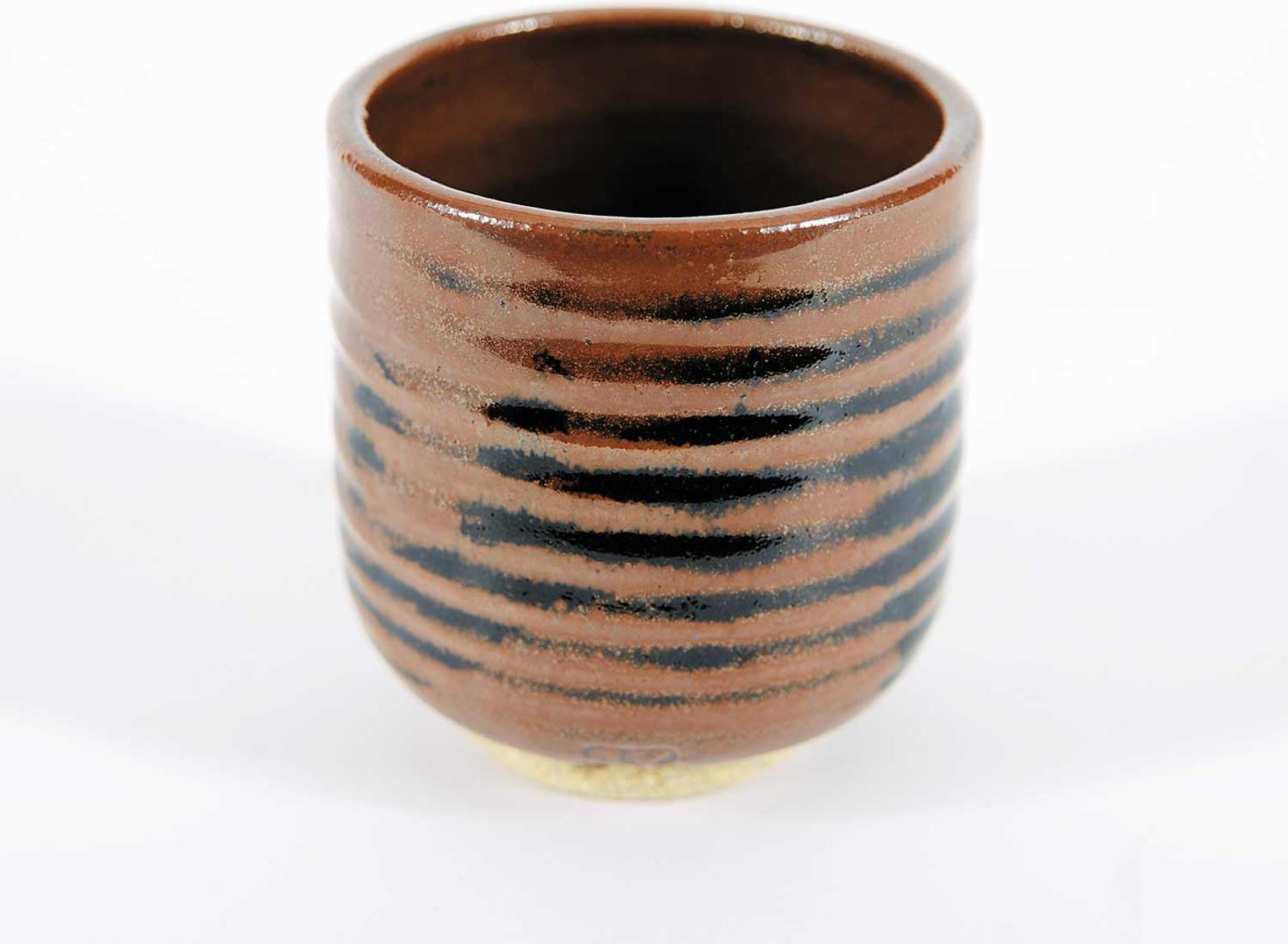 Kathleen Hamilton - Untitled - Ridged Brown and Black Cup