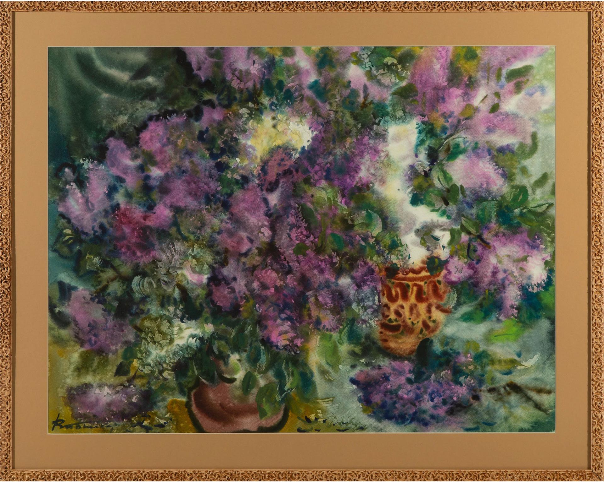Vasyl Ponikarov - Still Life (Purple Flowers)
