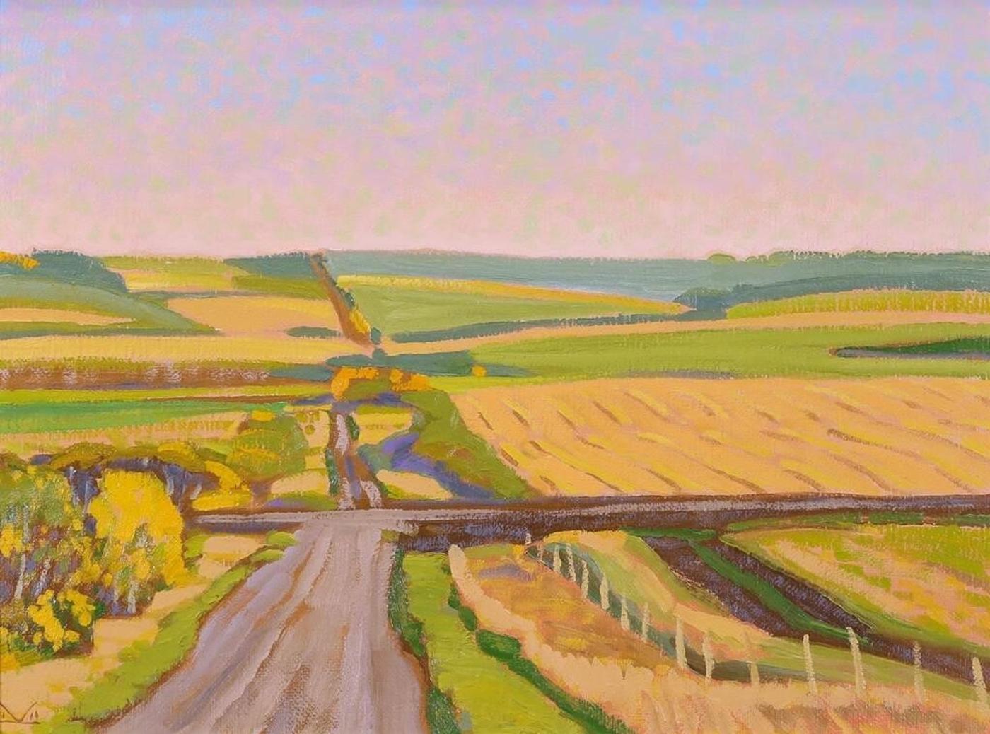 Illingworth Holey (Buck) Kerr (1905-1989) - The Old Mud Road, Harvest Time; 1988