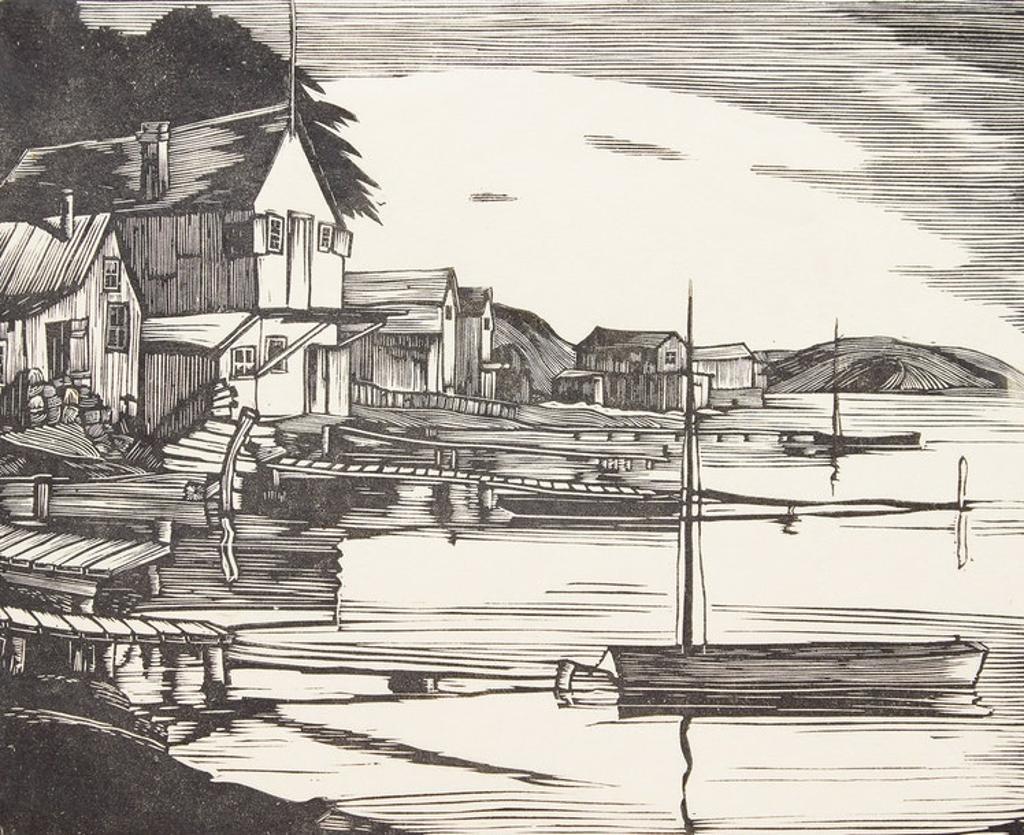 Leonard Hutchinson (1896-1980) - Fishing Village