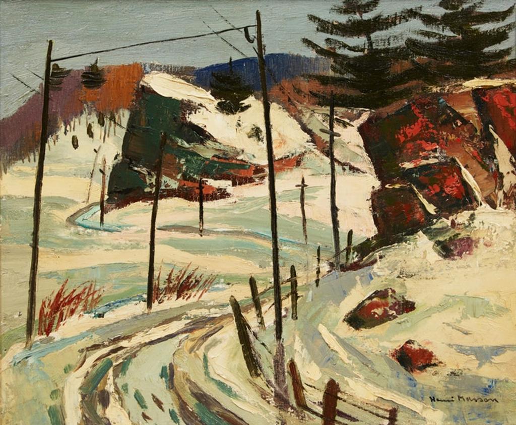 Henri Leopold Masson (1907-1996) - Winding Roadway in Winter