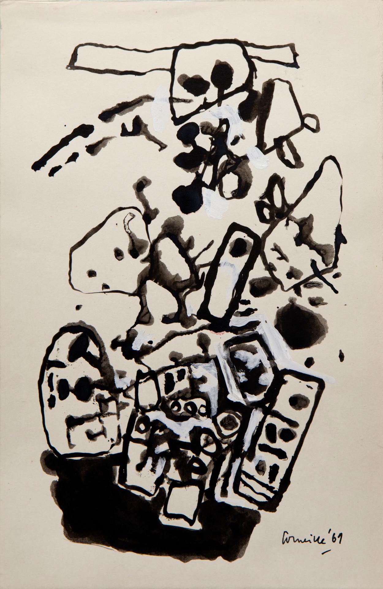 Corneille (1922-2010) - Guillaume Cornelis van Beverloo (Corneille), Composition, 1961