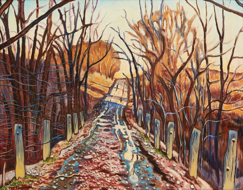 Clark Holmes Mcdougall (1921-1980) - Lane Into Locke's Springs in Late March, 1950