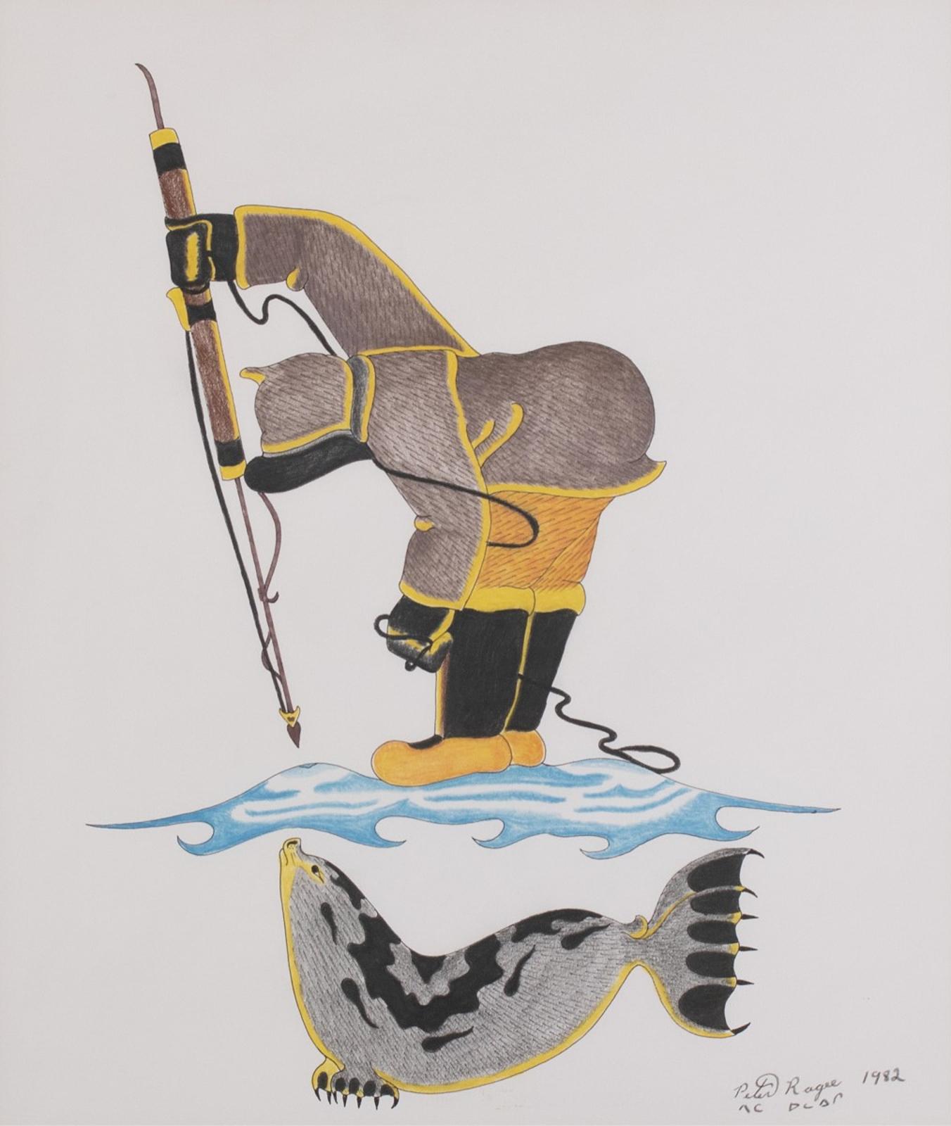 Peter Ragee (1955) - Untitled, Seal Hunter; 1982