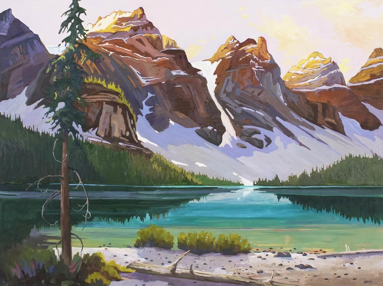 Karen R. Hersey (1941) - Morning At Moraine Lake