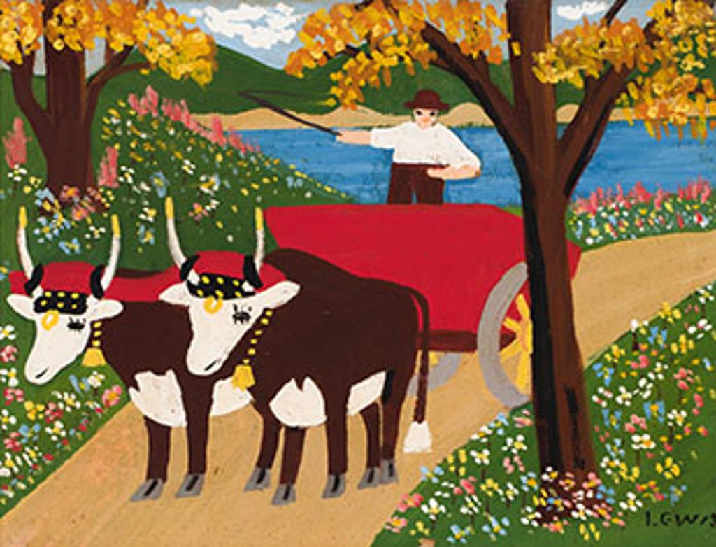 Maud Kathleen Lewis (1903-1970) - Oxen in Spring