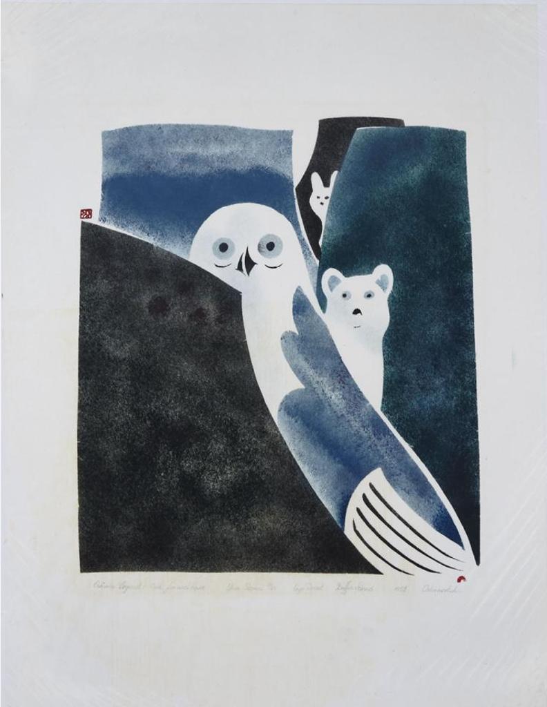 Osuitok Ipeelee (1923-2005) - Eskimo Legend: Owl, Fox And Hare
